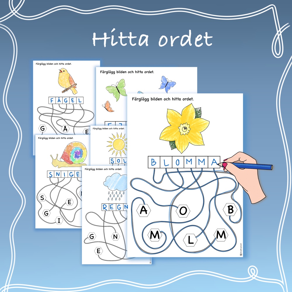 Hitta ordet – Vårtecken