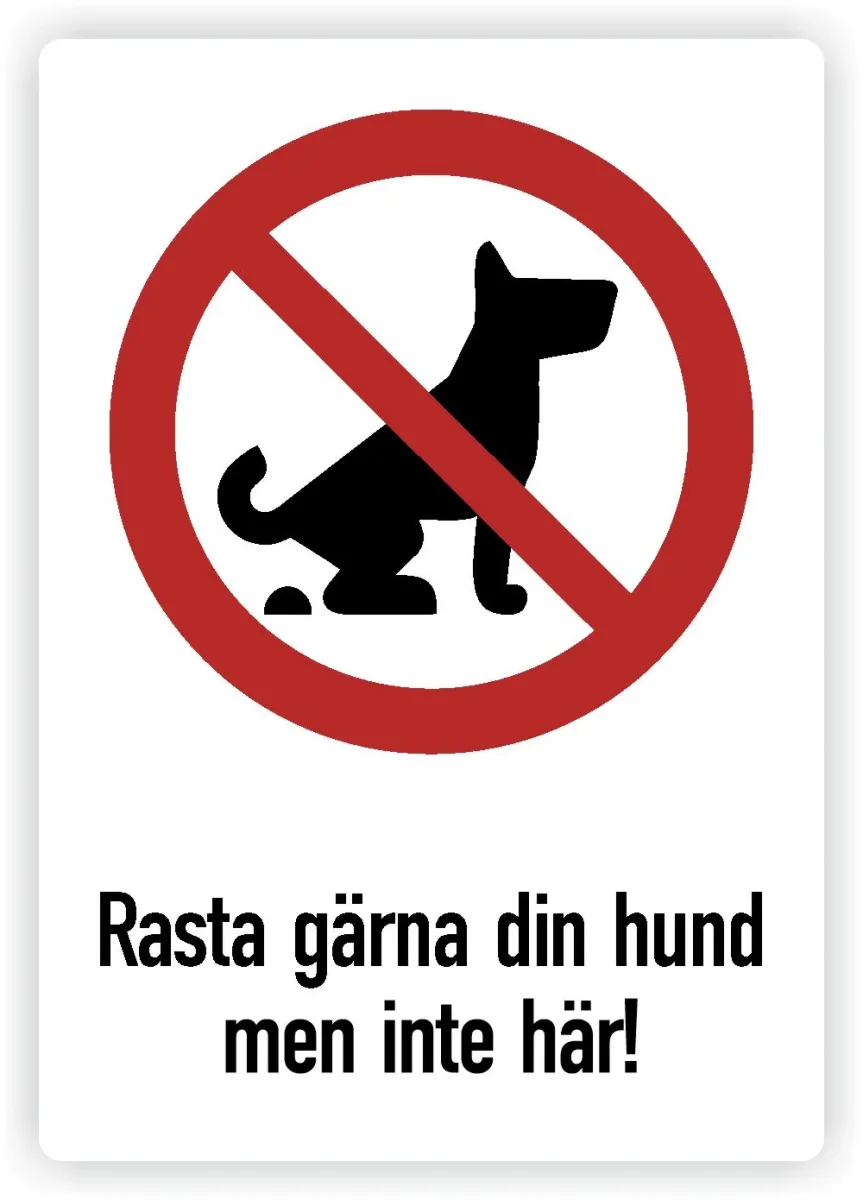 Dekal | RASTA GÄRNA DIN HUND MEN INTE HÄR