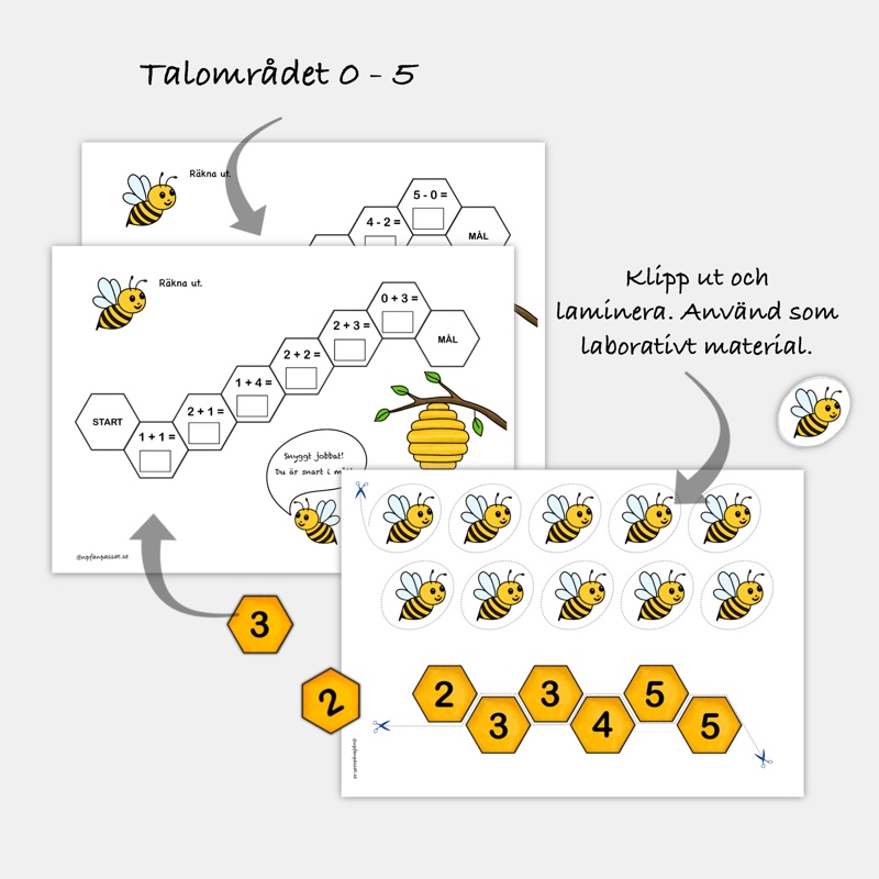 Räkna med bin – Addition och subtraktion - Bild 3