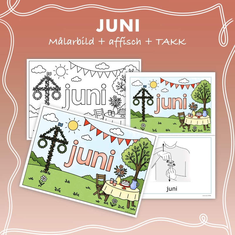 Juni – Målarbild, affisch och TAKK