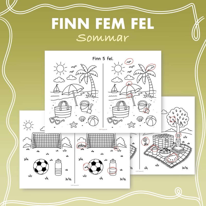 Finn fem fel – Sommar