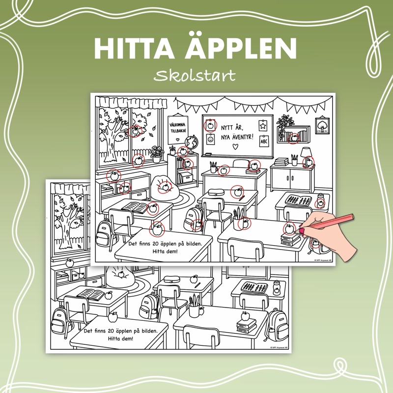 Hitta äpplen – Skolstart - Bild 2