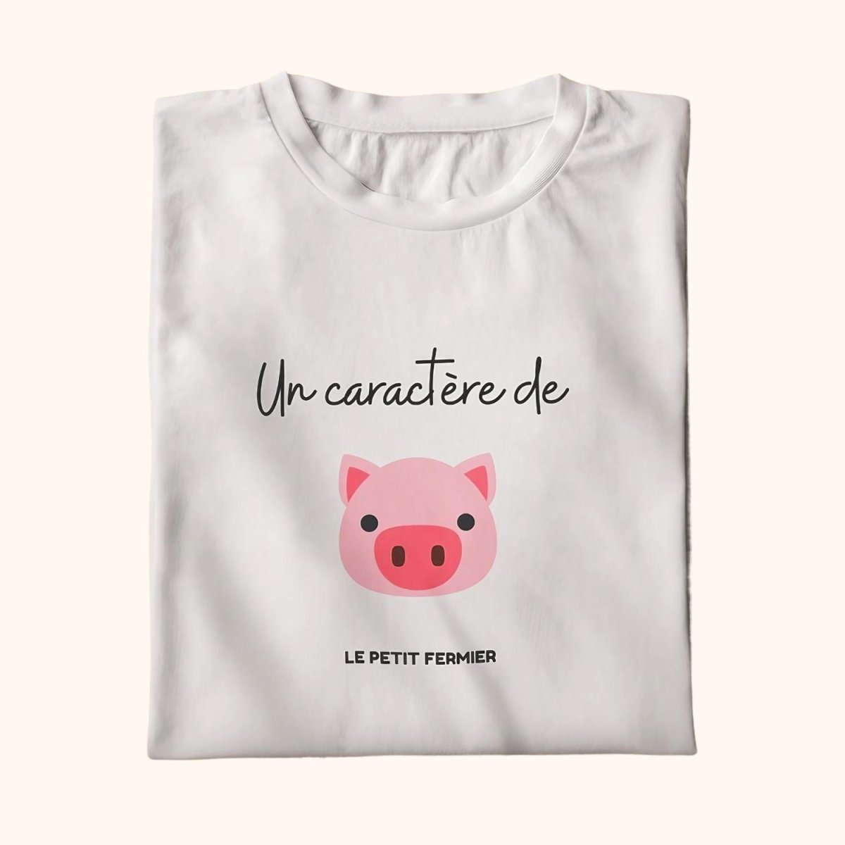 T-shirt med gris
