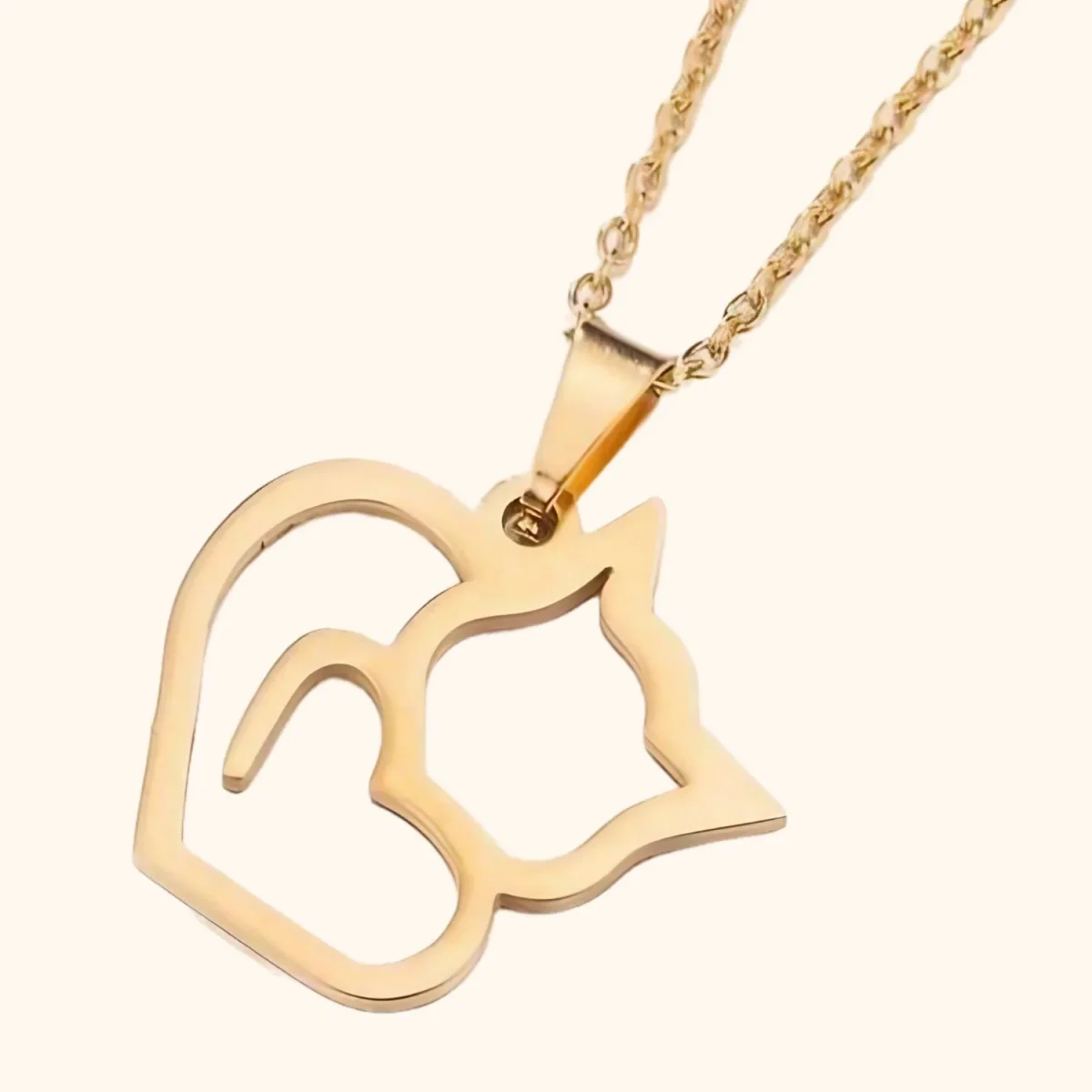 Halsband med kattmotiv