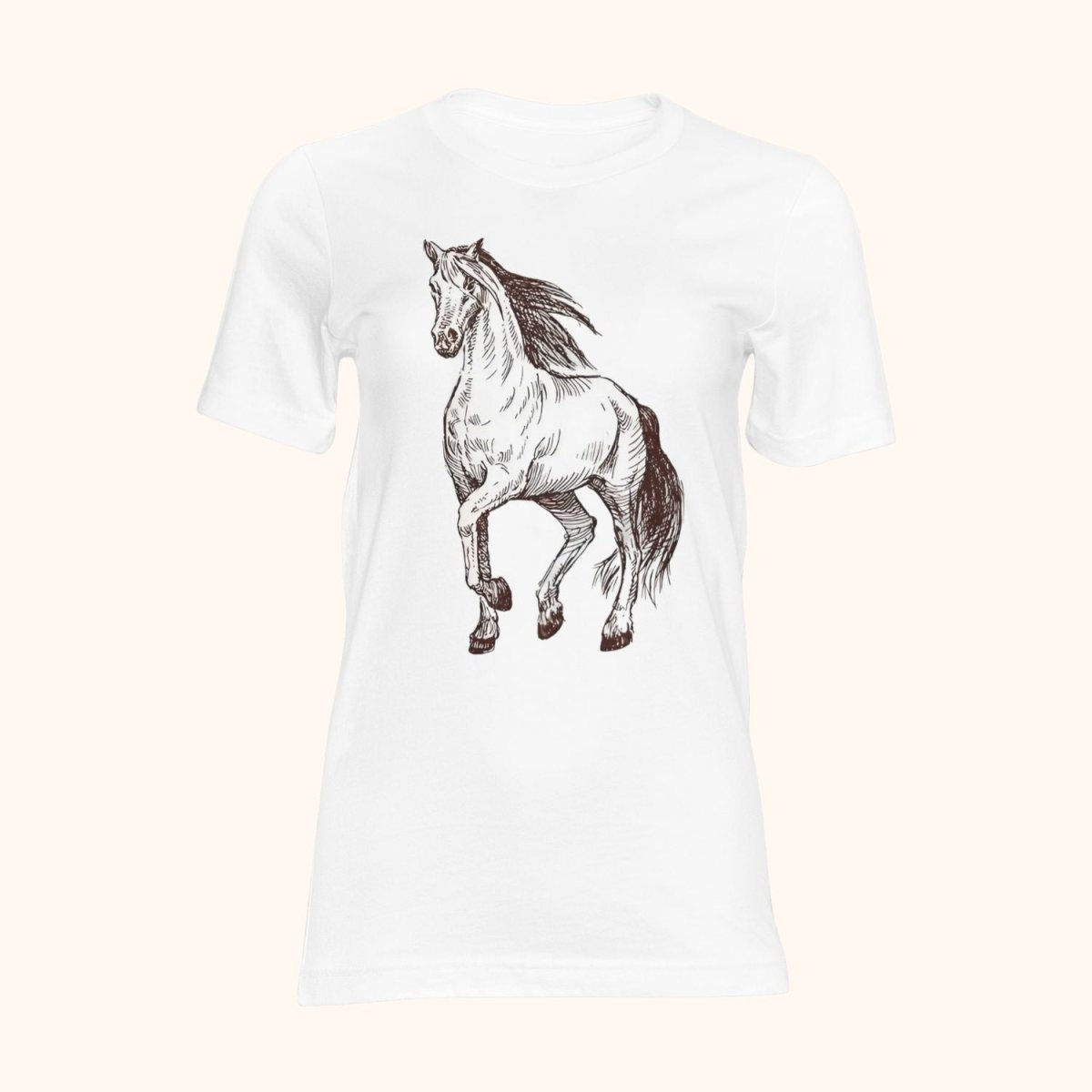 Vintage-T-shirt med hästmotiv