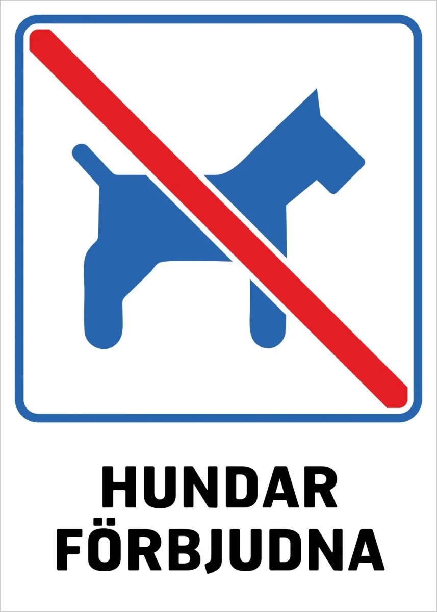 Skylt | HUNDAR FÖRBJUDNA | Standard - Bild 2