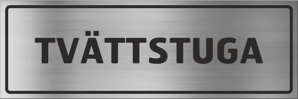 Skylt liggande | TVÄTTSTUGA - Bild 2