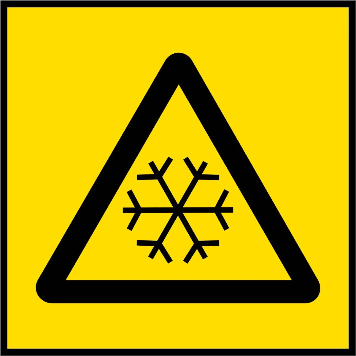 Varningsskylt | LÅG TEMPERATUR W010 | Piktogram